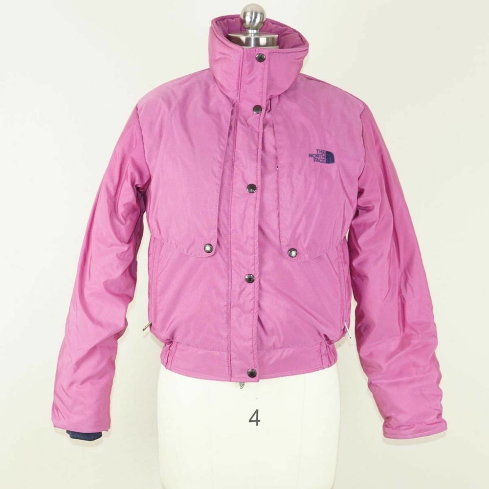 The North Face Vintage Full Zip Pink Snow Jacket Womens Sz 8